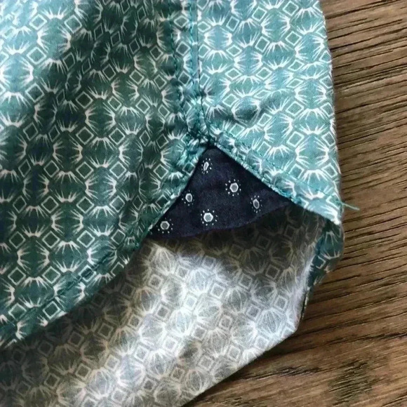 TED Baker London | Green geometrical slim fit button  down shirt - Picture 8 of 11